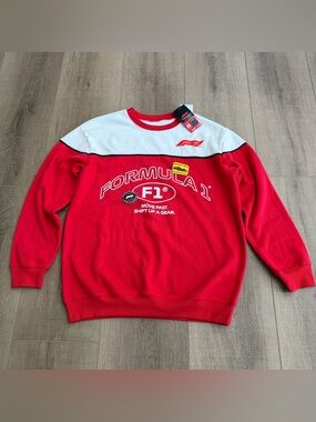 Formula 1 F1 Sweatshirt SZ M Pullover Hybrid Apparel Red Racing Division Grahic